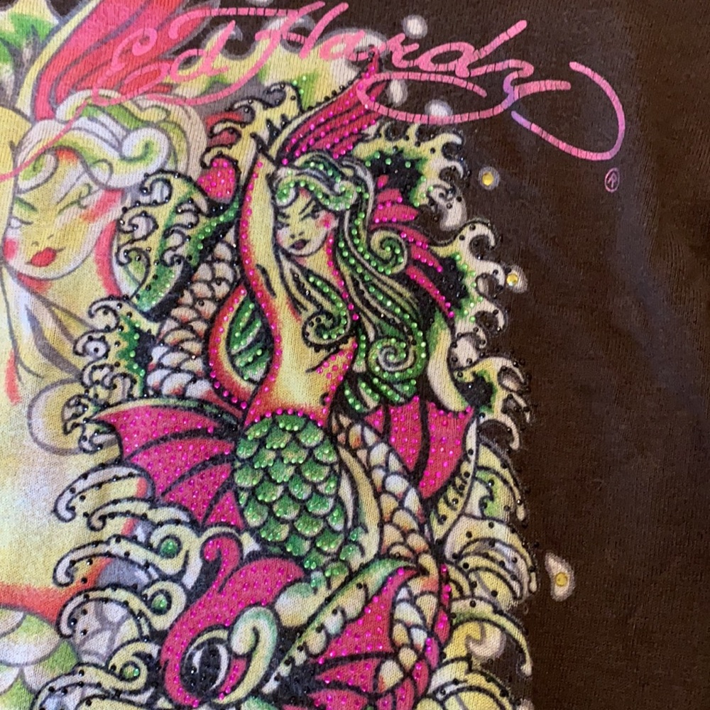 Brown Ed Hardy sweater size medium